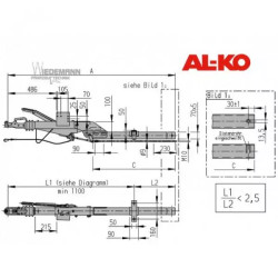 Купити Дишло пряме чотирикутне AL-KO 160 60S/2 R4 750 кг А = 2407мм