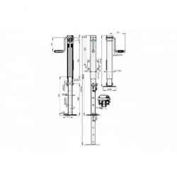 Купити Опорна стійка Knott TTLS-70 1500 кг 615 мм 1285 мм
