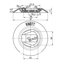 Купити Петля такелажна Knott 97 мм 250 кг