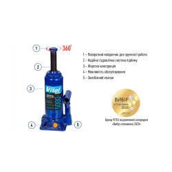 Купить Домкрат бутылочный 5 т гидравлический