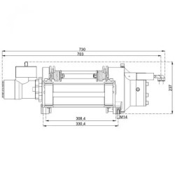 Купити Лебідка гідравлічна Hammer Winch 4300 кг сталевий корпус