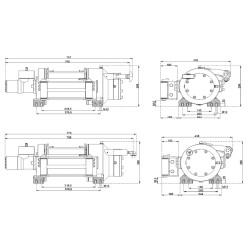 Купити Лебідка гідравлічна Hammer Winch 6123 кг сталевий корпус
