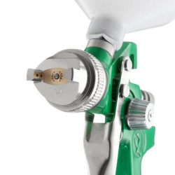 Купити Фарбопульт пневматичний HVLP, форсунка: 1,7 мм, верхній пластиковий бачок: 600 мл, 3 бар