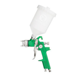 Купити Фарбопульт пневматичний HVLP, форсунка: 2,5 мм, верхній пластиковий бачок: 600 мл, 3 бар