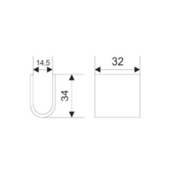 Купити Зустрічник вертикального замка борта 32*34*14,5 мм Польща (1703310008)