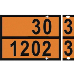 Купити Інформаційна табличка трансформована для позначення ADR "Дизель 30-1202/Бензин 33-1203" Bi