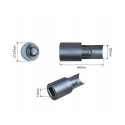 Купити Перехідник Ø27мм трещітки натягу тенту Цинк Квадрат Італія (1802327070)