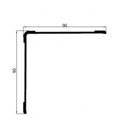 Купити Профіль окантовочний 90мм Алюміній Туреччина (2710301171)