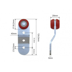 Купить Ролик бокової штори 35,2*40*124,5 Цинк Польща (1804324311)