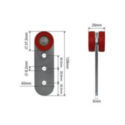 Купить Ролик бокової штори 37,5*29*127 Цинк Versus Original Польща (1804336040)