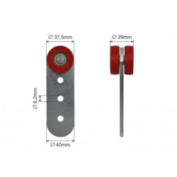 Купить Ролик бокової штори 37,5*29*127 Цинк Versus Original Польща (1804336040)