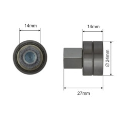 Купити Ролик зсувного даху 24*14*28 Цинк Sesam Польща (1804324271)