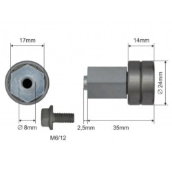 Купити Ролик зсувного даху 24*14*35 Цинк Edscha Польща (1804324272)