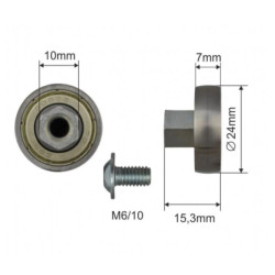 Купити Ролик зсувного даху 24*7*15.5 мм Цинк Польща (1804324273)