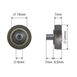 Купити Ролик зсувного даху 24*7*16 Цинк Польща (1804324287)