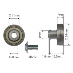 Купити Ролик зсувного даху 24*7*17 Цинк Польща (1804324286)