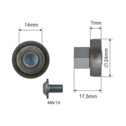 Купити Ролик зсувного даху 24*7*18 Цинк Польща (1805326043)