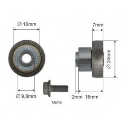 Купити Ролик зсувного даху 24*7*18 Цинк Edscha Польща (1804324281)