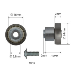 Купити Ролик зсувного даху 24*7*18 Цинк Польща (1804324306)