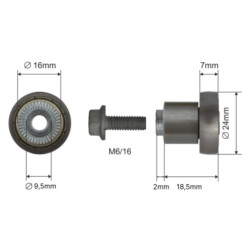 Купить Ролик зсувного даху 24*7*21 Цинк Польща (1804324285)