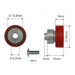 Купить Ролик зсувного даху 24*9*17 Цинк Versus Original Польща (1804326044)