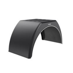 Купить Крило пластикове на причіп з білою смугою Domar DK3115, B=450 мм Domar Пластик Італія (DK3115)