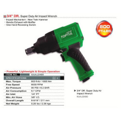 Купить Гайковерт пневматичний TOPTUL 3/4" 1085N/m 8000об/хв KAAJ2480