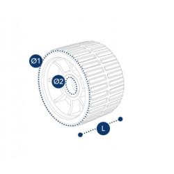 Купить Бортовий ролик Ø1=120 мм Domar Італія (1101140100)