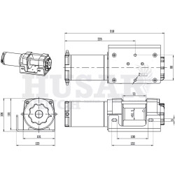Купити Лебідка для квадроцикла Husar BST 3500 LBS 1587 кг 12 В