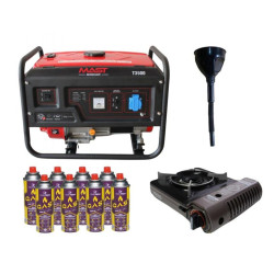 Купити Бензиновый генератор MAST GROUP Т3500 + газовая плитка Orcamp CK-505 + 4 газовых картриджа 400 мл