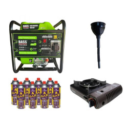 Купити Инверторный генератор Bass Polska 5047LX + газовая плитка Orcamp CK-505 + 4 газовых картриджа 400 мл