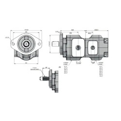 Купити Насос шестеренний KAZEL SAE B-15T AKSA 36+29 RIGHT 36+29 см³