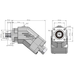 Купити Насос аксіально-поршневий з нахиленим блоком KAZEL ISO FEYZ 107 LEFT 1 1/4"-1" 107 см³