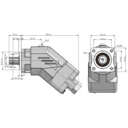 Купити Насос аксіально-поршневий з нахиленим блоком KAZEL ISO FEYZ 80 LEFT 1 1/4"-1" 80 см³