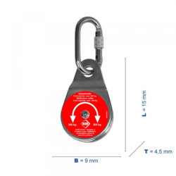 Купити Блок-ролик IKAR з карабіном AJ501T / АТ055-2