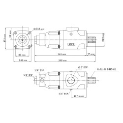Купити Насос аксіально-поршневий ABER BHD83+42EN 2"-3/4"+3/4" 83+42 см³
