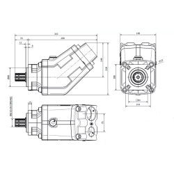 Купити Насос аксіально-поршневий ABER BI140H9 2" - 1 1/4" 142 см³