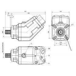 Купити Насос аксіально-поршневий ABER BID80+40H 1 1/2" - 1"+3/4" 80+40 см³