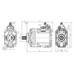 Купити Насос аксіально-поршневий ABER VDP110L 1"1/2", 1" 109,4 см³