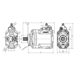 Купити Насос аксіально-поршневий ABER VDP125RY 121,4 см³