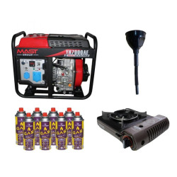 Купити Дизельный генератор MAST GROUP YH7000AE + газовая плитка Orcamp CK-505 + электрический обогреватель 