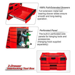 Купити Ящик для инструмента модульный 3 секции 456x372x250мм (пластик) TOPTUL TBCE0202