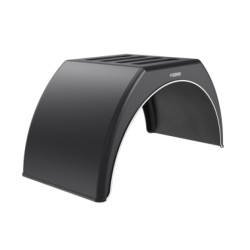 Купить Крило пластикове на причіп з білою смугою Domar DK3125, B=550 мм Domar Пластик Італія (1101143125)