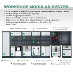 Купити Шкаф инструментальный настенный 1550x150x986мм  TOPTUL TABD1607