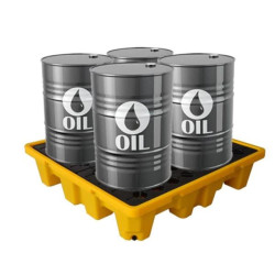 Купити Піддон для зберігання 4-х бочок або єврокуба IBC Pallet для локалізації протікання