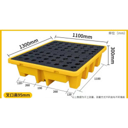 Купити Піддон для зберігання 4-х бочок або єврокуба IBC Pallet для локалізації протікання