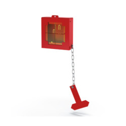 Купити Ключниця пожежна зі склом Daken Clavis Daken Порошкова фарба Італія (8A9002)