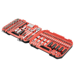 Купить Набір інструментів 1/2" & 1/4" 111од, IMPACT Cr-V головки подовжені 15,17,19,21,22 + подовжувач 125м