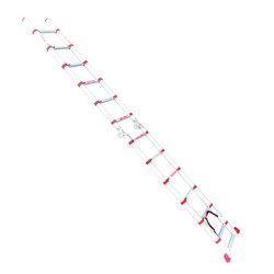 Купить Драбина алюмінієва універсальна розкладна телескопічна, 12 сход., 3,85 м, 150 кг