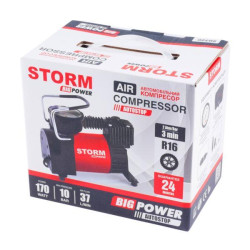 Купити Компресор автомобільний Storm Big Power Autostop 10 Атм 37 л/хв 170 Вт